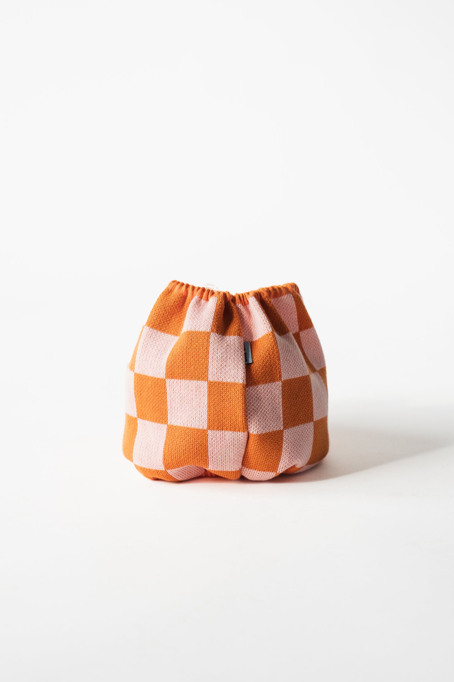 Knitted Snood Orange Checkered