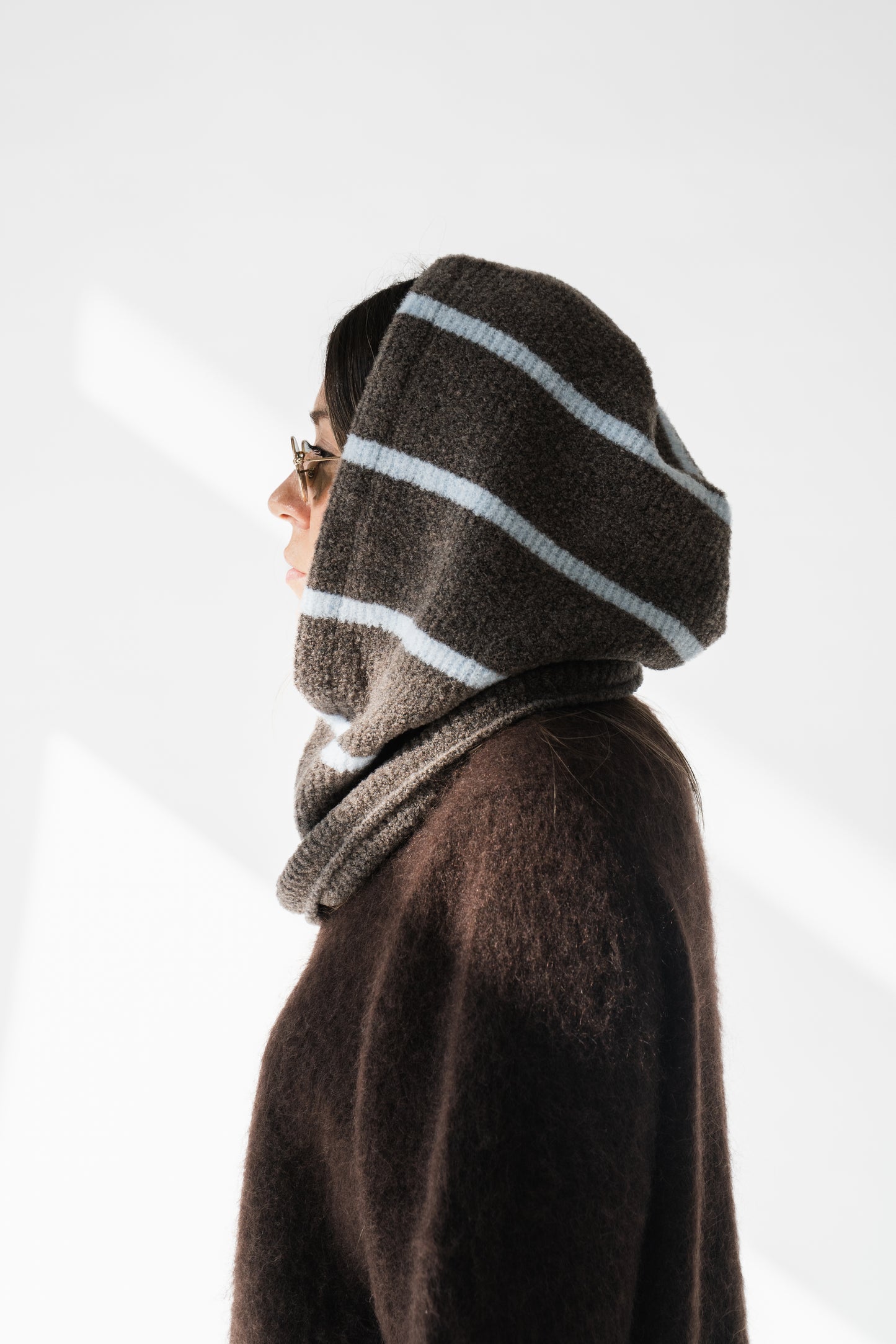 Striped Merino Wool Balaclava