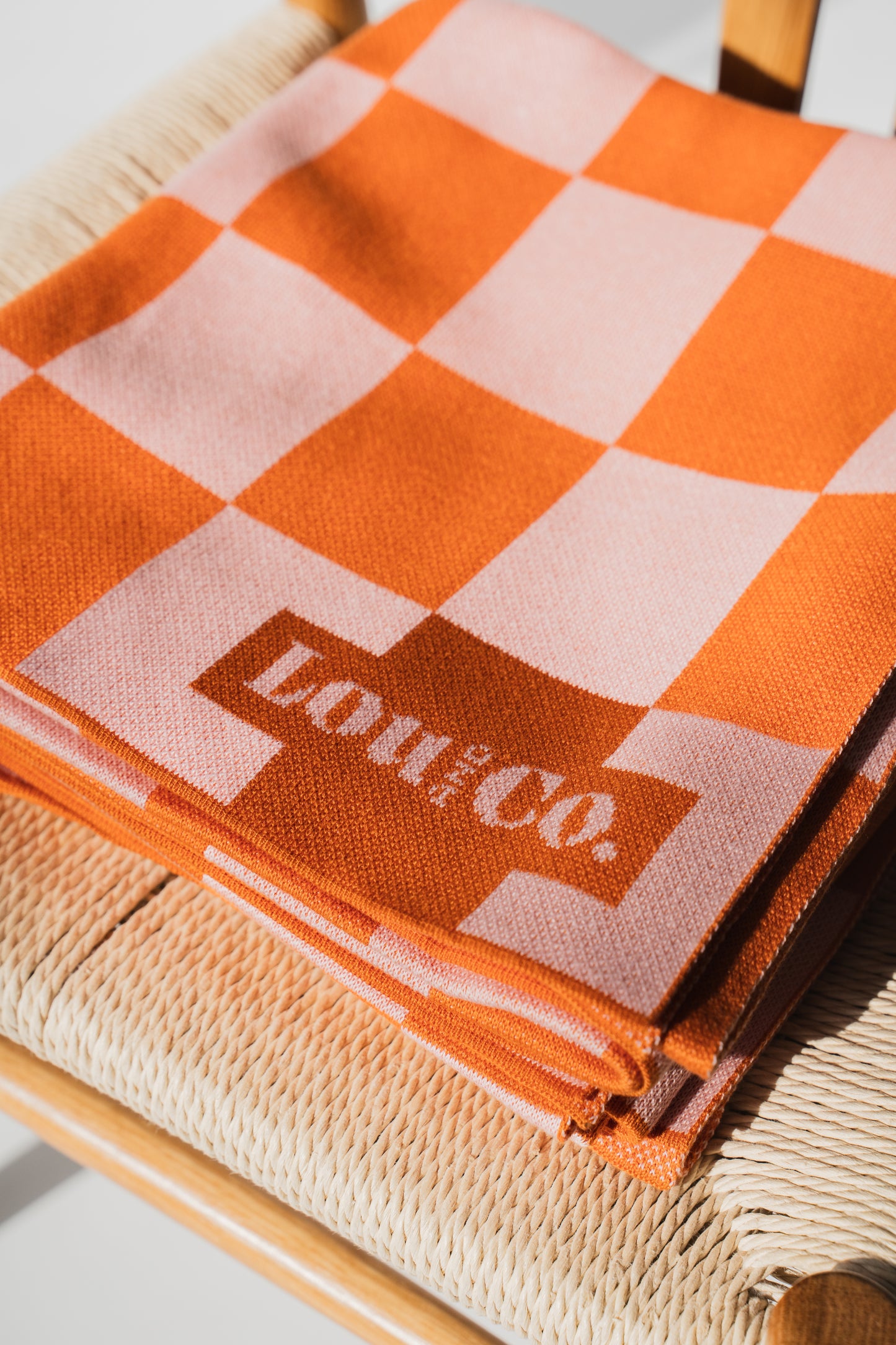 Blanket Orange Checkered