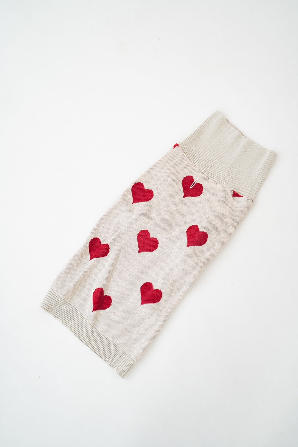 Dog Sweater Red Hearts