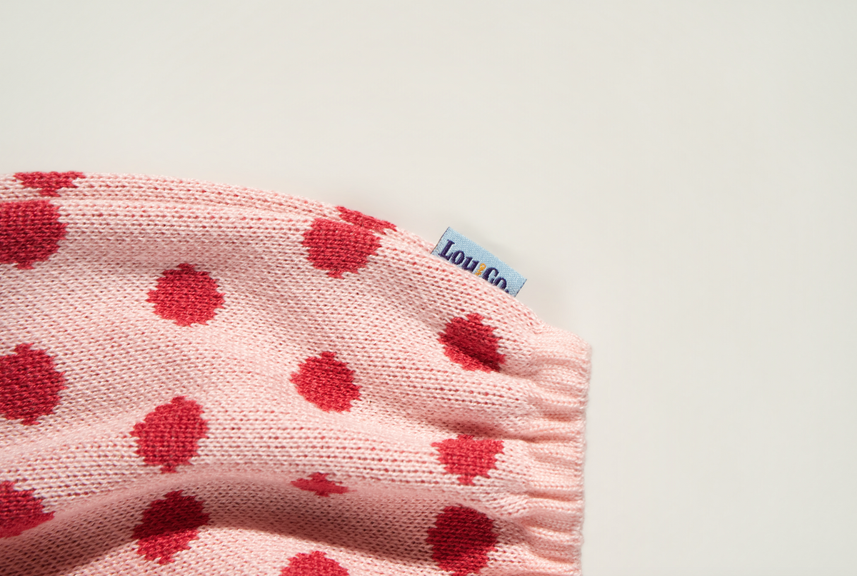 Knitted Snood Pink Dots
