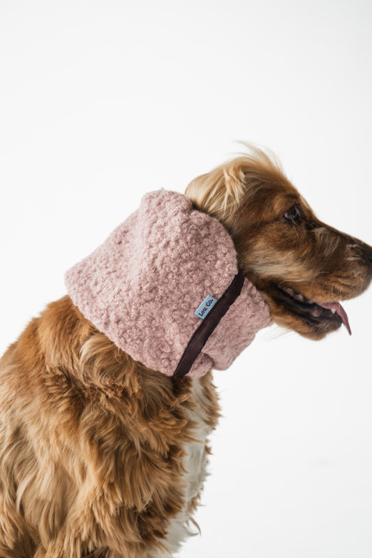 Winter Dog Snood Burgundy Pink