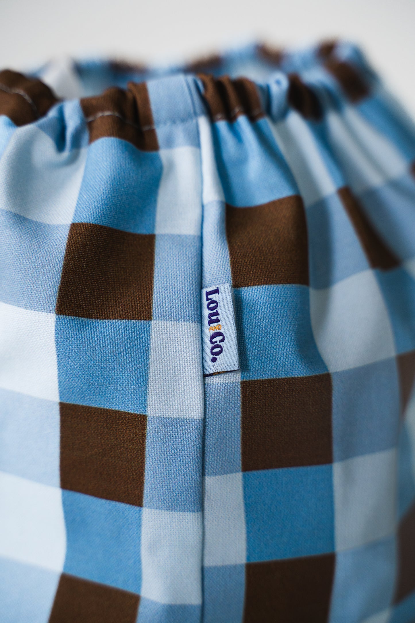 Dog Snood Checkered Blue