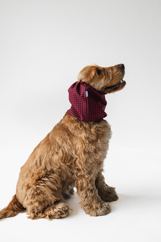 Waterproof Snood Red Checkered
